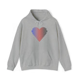 Polyamory Heart Lines Hoodie: Pride Gradient Sweater